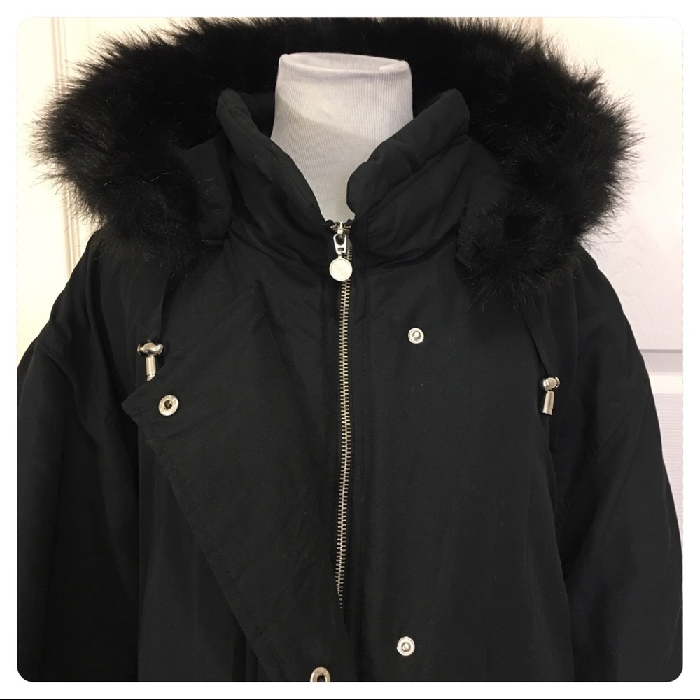 New! WOMAN WITHIN DOWN FEATHER BLACK Parka - Picture 3 of 6